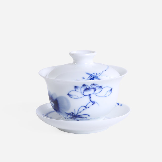 青花瓷荷花茶具套装