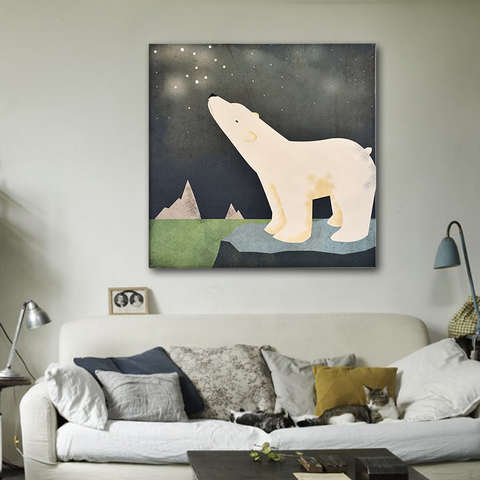 北极熊的仰望·装饰画