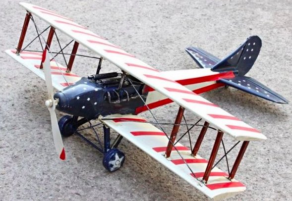 法国斯派德Ⅷ战机模型·铁皮玩具·摆件