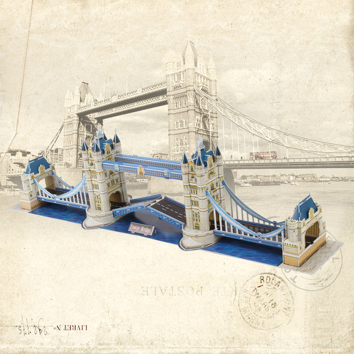 乐立方·英国伦敦双子桥模型