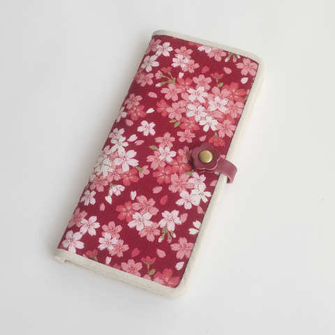 素朵·和风樱花红色钱包