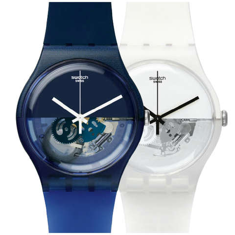 Swatch·2014炫彩透视情侣手表*单只