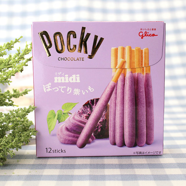 日本pocky·midi加厚紫薯巧克力棒